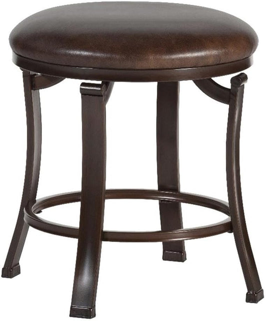 Hillsdale Furniture Hastings Backless Vanity Stool, Antique Brown