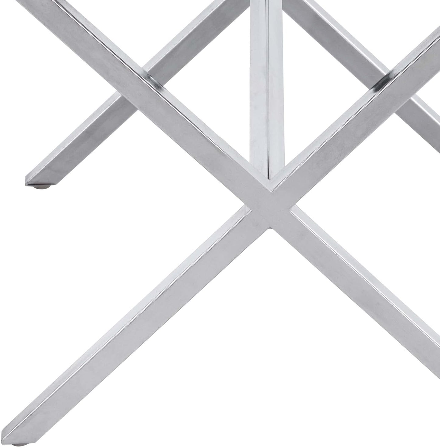 DUHOME Vanity Stool,Modern PU Leather Ottoman Stool Chair for Vanity Bench with Metal X Legs, Rectangle Makeup Stools Padded Foot Rest Ottoman for Makeup Room, Living Room, Bathroom,White