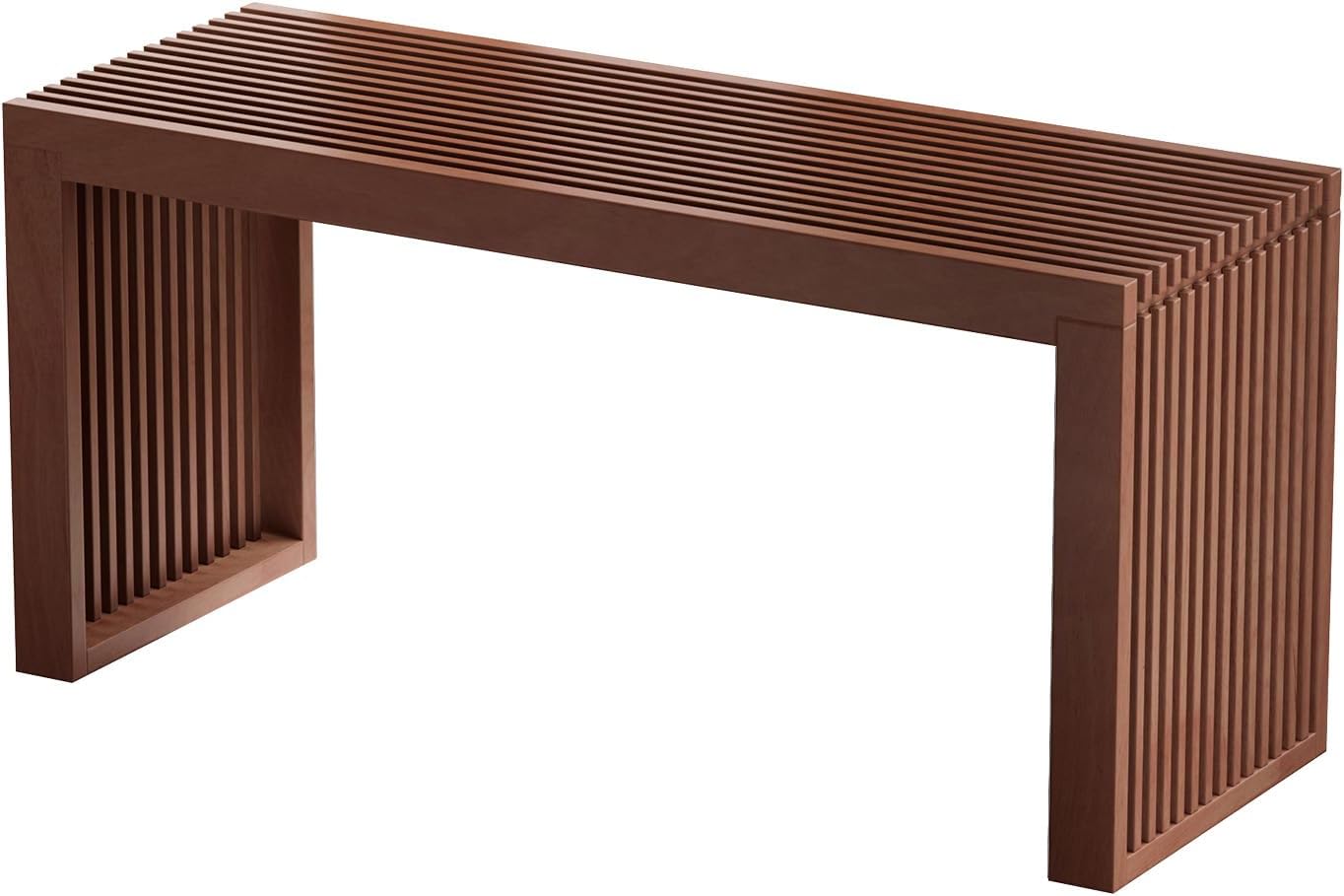 Bamboo Dining Bench, 35 inch Farmhouse Decor Indoor Kitchen Table Bench, Entryway Shoe Rack Bench, Outdoor Bench, Solid Bamboo Benches for Living Room, Hallway, Bedroom, Bathroom